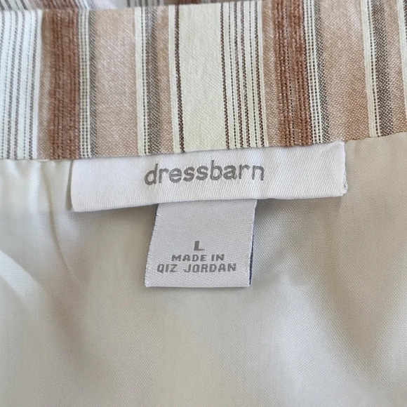 Dressbarn Womens Striped Linen Lightweight Lined Blazer Size Large Cream - Picture 11 of 16